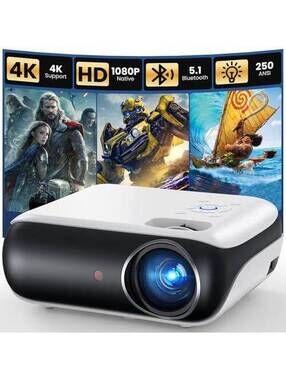 Native 1080P Outdoor Smart Projector - Portable Mini Projector